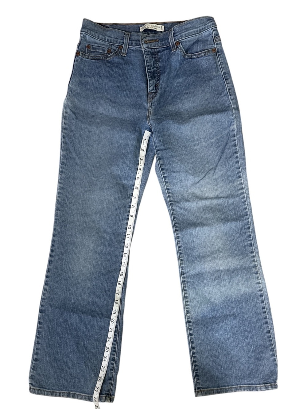 Levi’s 440 Classic Bootcut Jeans Women’s Size 10 Short Medium Wash Stretch Denim - Picture 3 of 6